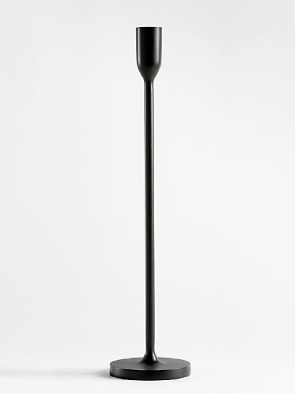 New! Crate&Barrel x Leanne Ford Matte Black Taper Candle Stand LARGE 18”